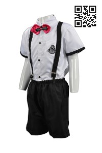 SU222製作童裝校服套裝   訂造度身校服款式  男童夏天吊帶校服 自訂校服款式   校服專門店